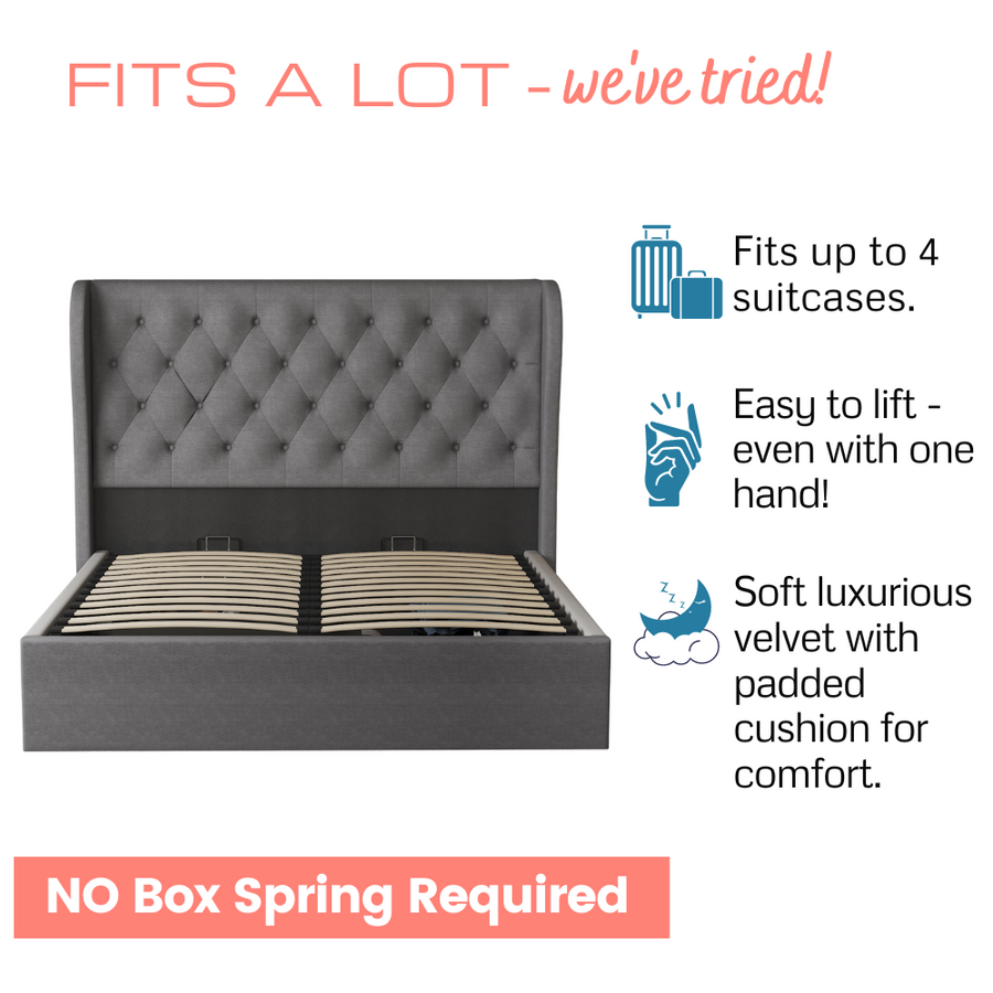 Brittany Ash Lift-Up Storage Bed