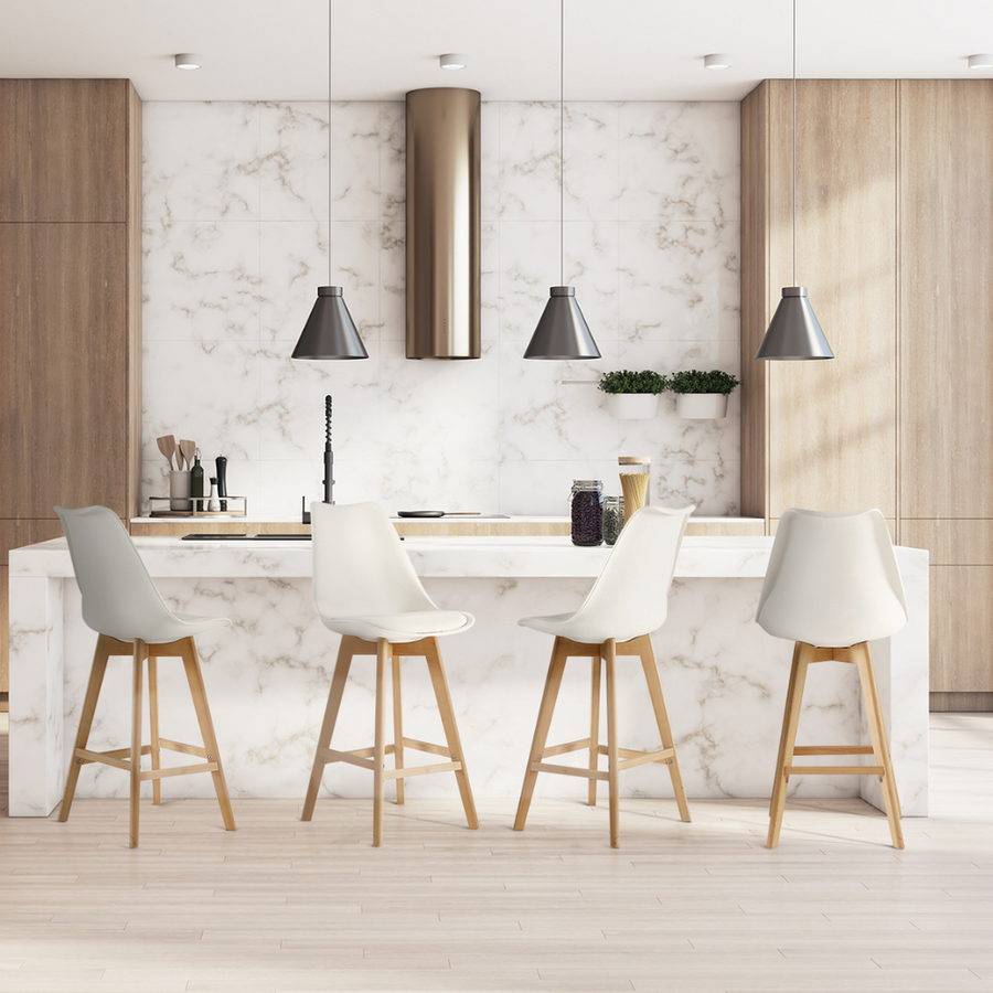 Luke White Counter Stool