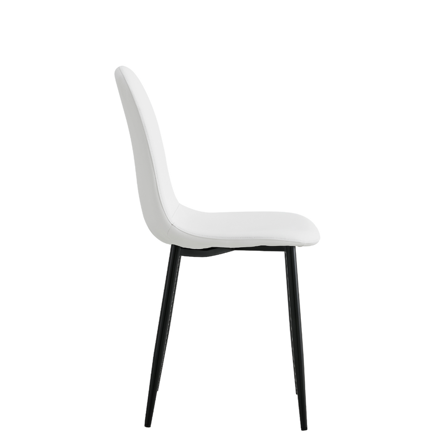 Sera White Chair w/ Black Legs