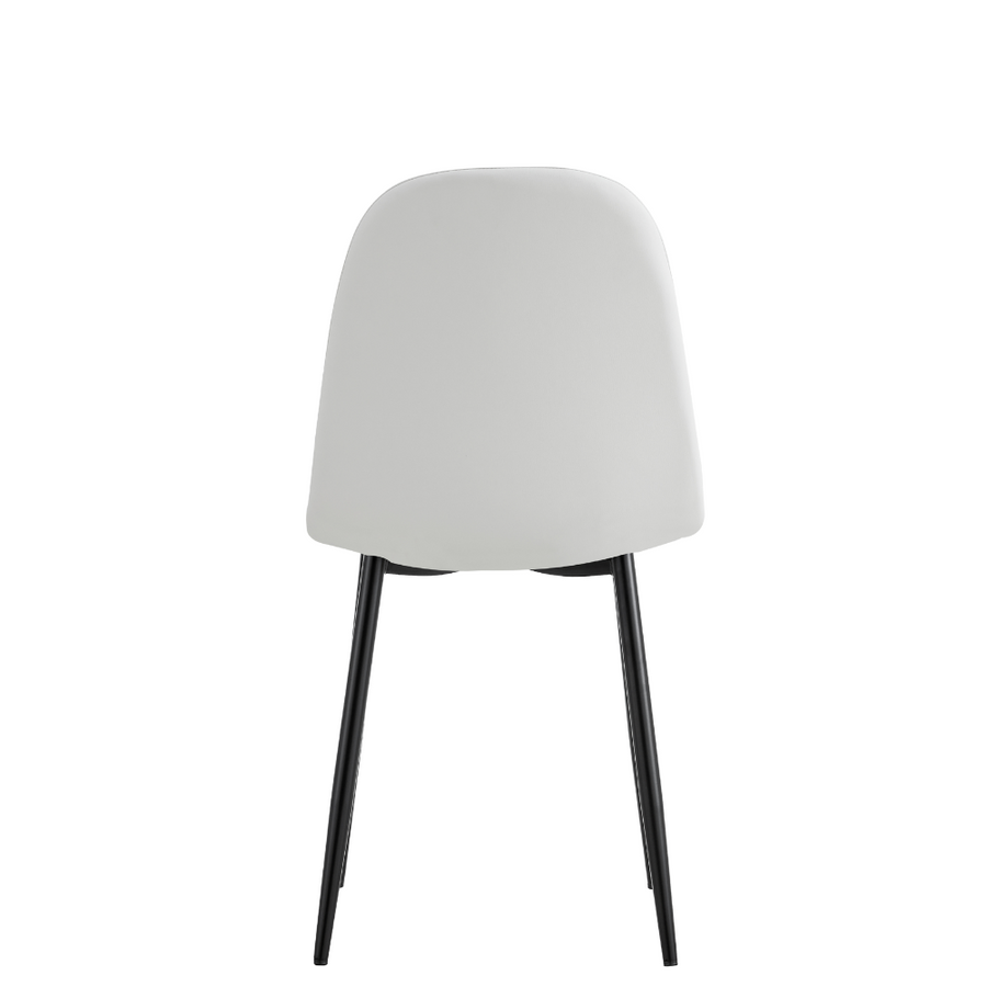 Sera White Chair w/ Black Legs