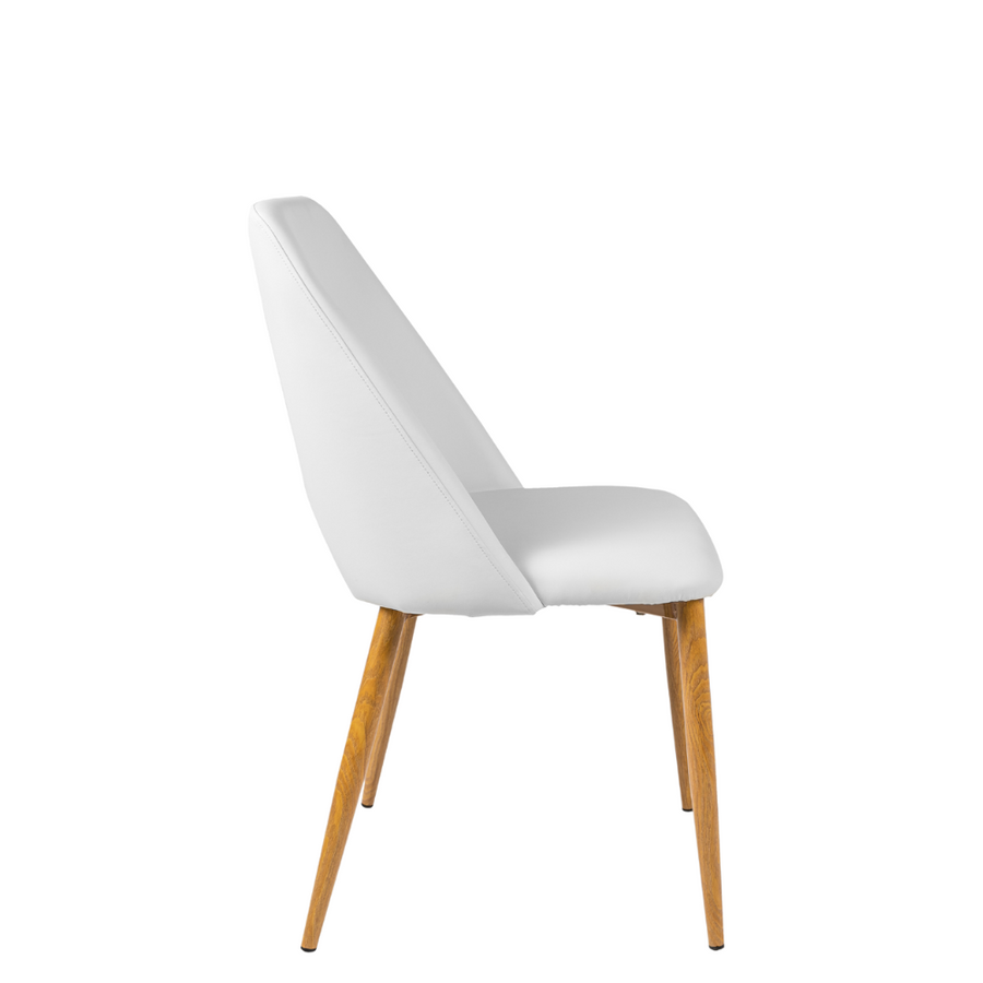 High Quality Noir White Leather Chair Aykah Quality Furniture Online