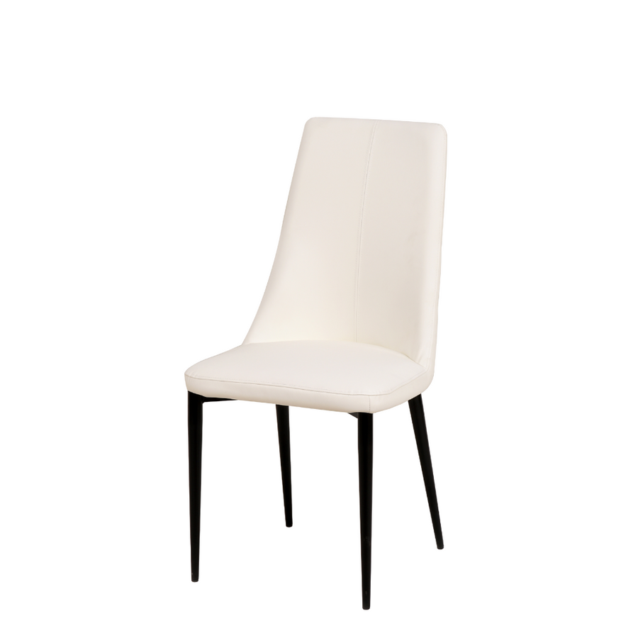 Marine White Chair w/ Black Legs
