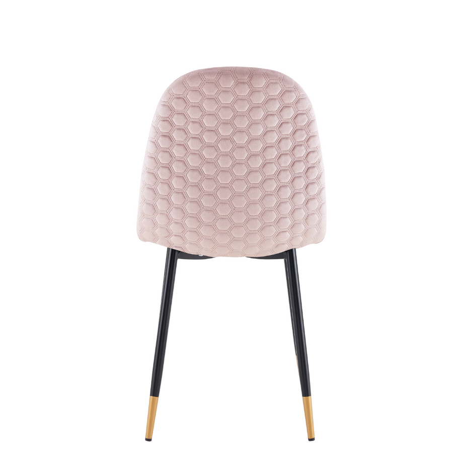 High Quality Durable Mink Pink Velvet Dining Chair Online Aykah Furniture