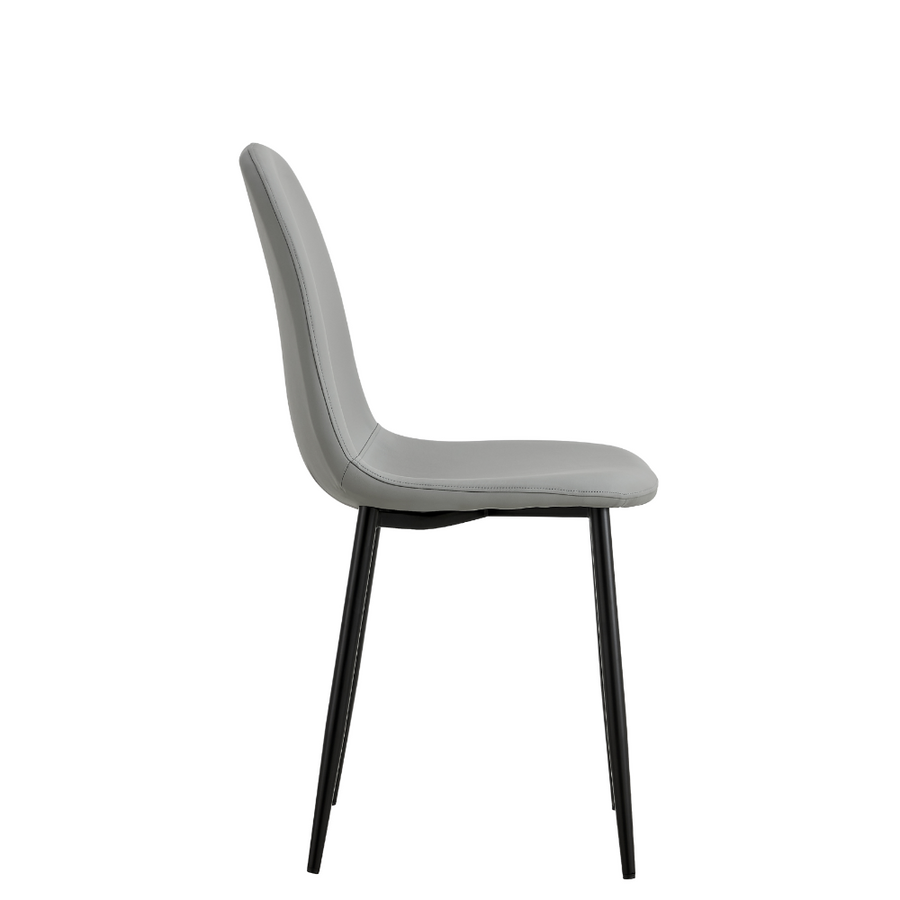Sera Grey Chair w/ Black Legs