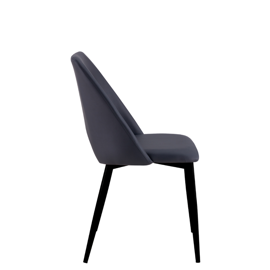 High Quality Durable Noir Black black legs unique Dining Chair Online Aykah Furniture