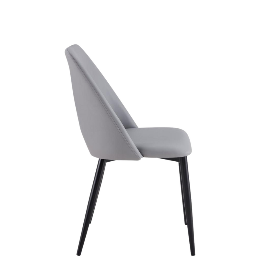 High Quality Noir Grey Leather Chair Aykah Quality Furniture Online