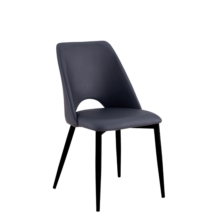 High Quality Durable Noir Black black legs modern Dining Chair Online Aykah Furniture