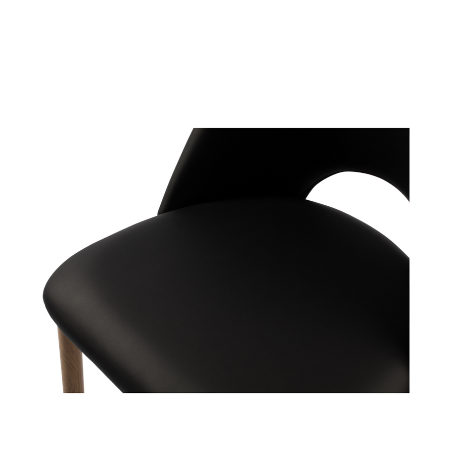 Classic High Quality Noir Black Leather Chair Aykah Quality Furniture Online