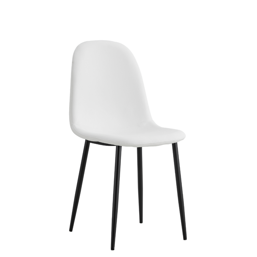 Sera White Chair w/ Black Legs