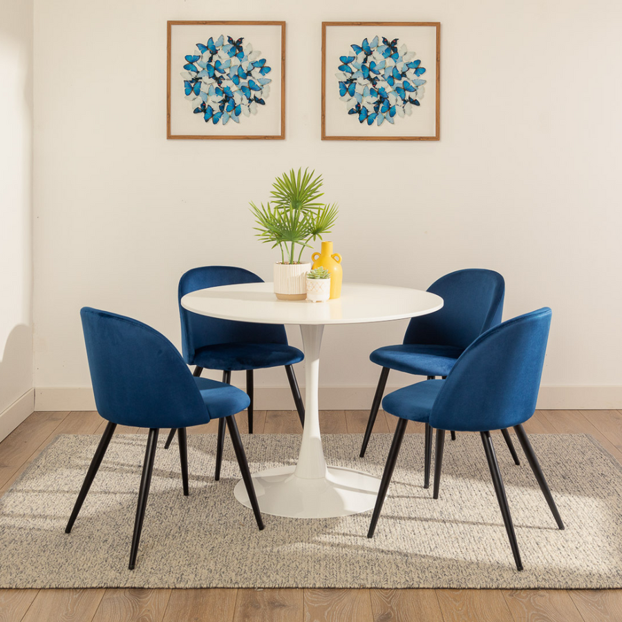 Best High Quality Blue Dining Chair  Aykah Quality Furniture Online