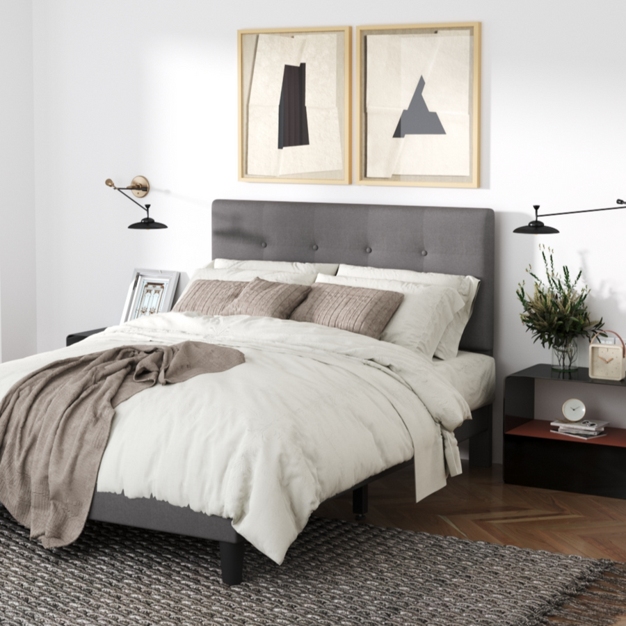 Dora Ash Platform Bed Bed Frames Aykah Bedroom Furniture aykah