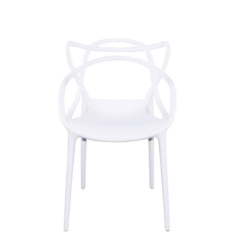 Chalk White Dining Chair + Blanco White Table Large